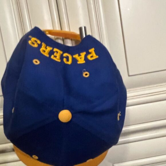 INDIANA PACERS hat blue yellow adjustable snapback cap wide brim Mitchell & Ness - Picture 6 of 7